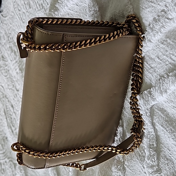 Authentic YSL sunset medium bag in nude smooth leather - Picture 8 of 16